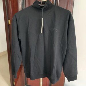 Essentials chic FOG black crew-neck hoodie